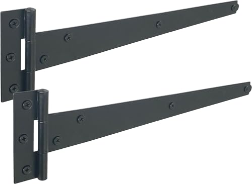 IRONTITE® Black T Hinges 300mm (12), Weather-Resistant for Wooden Gates & Sheds
