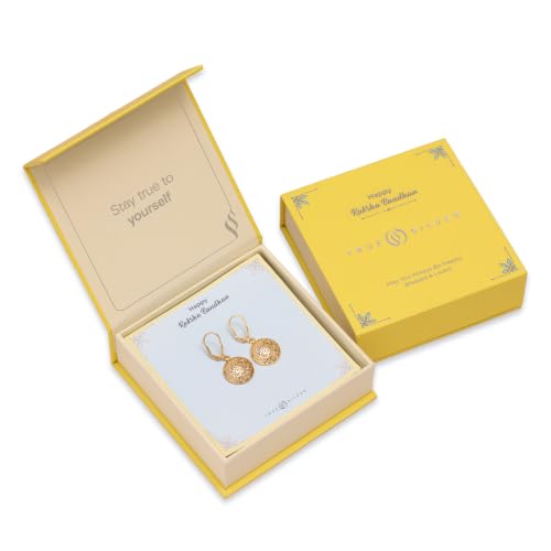 Image of TRUESILVER ACPL 925 Sterling Silver BIS Hallmarked Designer Drop & Dangle Leverback Earrings for Women