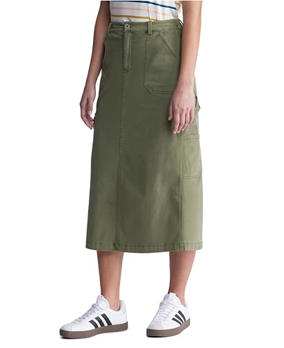 Buffalo David Bitton Women's Matilde Mid Rise Twill Maxi Cargo Skirt2