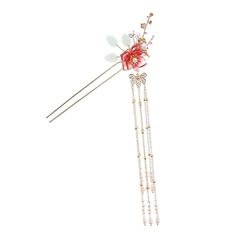 Accessoire rétro chinois Healeved épingle à chignon fleurs perles pour coiffure vintage femme