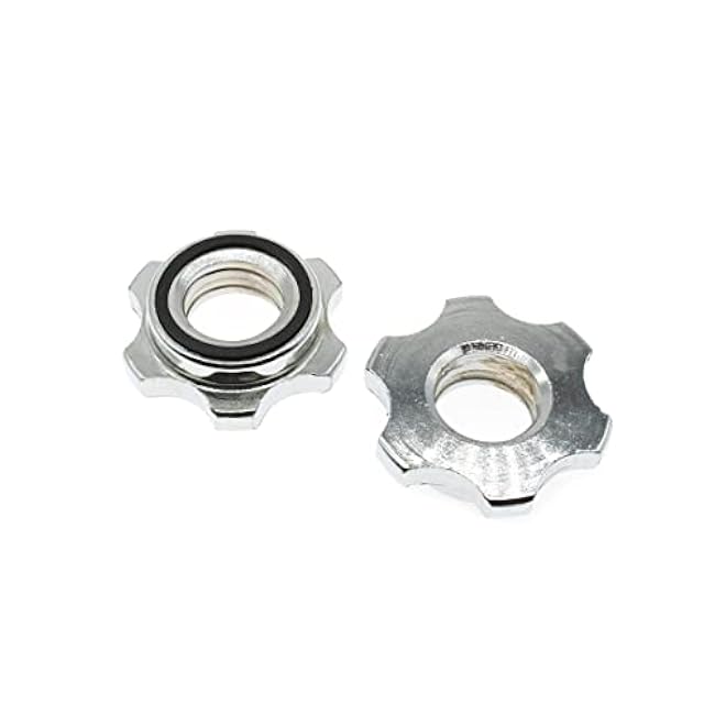 Barbells Hex Nut Anti-Slip 2PCS 25mm Barbell Spin-Lock Collar Screw Used for Fitness Equipment Weight Lifting Barbell Or Dumbbell Ba