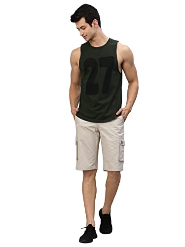 Image of Rigo Stylish Cotton Printed Vest for Men | Round Neck,Regular Fit, Sleeveless T-Shirt Vest for Men | Casual Innerwear Sando for Men & Boys - Perfect for Workouts Gym, Vacations, and Beaches