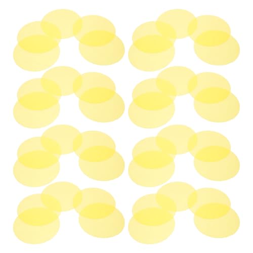 DOITOOL 50 Pièces Film de Gel Jaune 2 Pouces pour Éclairage de Studio Photo, Filtre Correcteur de Lumière LED en Pet, Compatible Large, Remplacement Facile pour Ambiance Relaxante