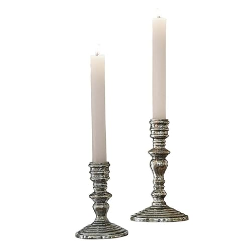 Loberon Kerzenständer 2er Set Plenivo, Zwei Größen, Markante...