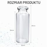 LMYKH Opakowanie 50 zamkniętych fiolek o pojemności 20 ml, z przezroczystym dnem, przezroczyste szklane fiolki z samoregenerującym się otworem