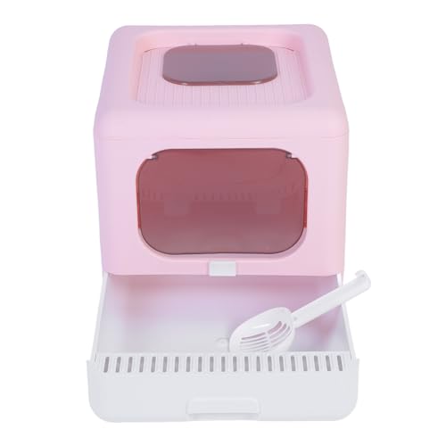 Arenero plegable para gatos con tapa y control de olores miniatura 7