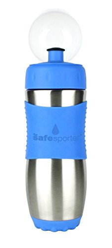 Kid Basix KB-SafeSporter - Botella infantil con boquilla (475 ml), color azul
