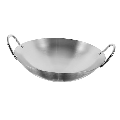 Wok de acero inoxidable con doble asa ergonómica miniatura 1