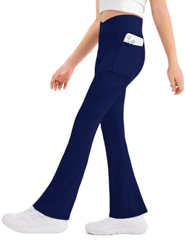 Leggings évasés filles pantalon danse yoga taille haute 5-14 ans