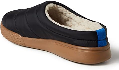 Dearfoams Men's Andre Indoor Outdoor Memory Foam Sport Lounge Clog Slipper, Black, Large | Image 5