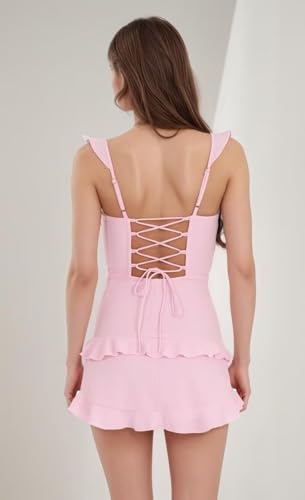 Ruffles Short Homecoming Dresses for Teens Bodycon Corset Mini Party Dress 2025 HC363