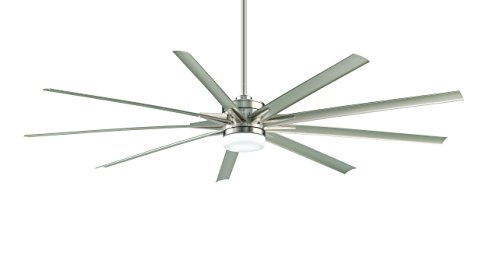 Fanimation Odyn - 84 inch - Brushed Nickel with Brushed Nickel Blades with LED Light Kit and Remote - Wet Rated - 220V - FPD8148BN-220 Fanimation Odyn - 84 inch - Brushed Nickel with Brushed Nickel Blades with LED Light Kit and Remote - Wet Rated - 220V - FPD8148BN-220