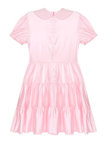 Men's Sissy Crossdressing Lingerie Dress Satin Frilly Girly Dress Bowknot Pajamas Nightwear2