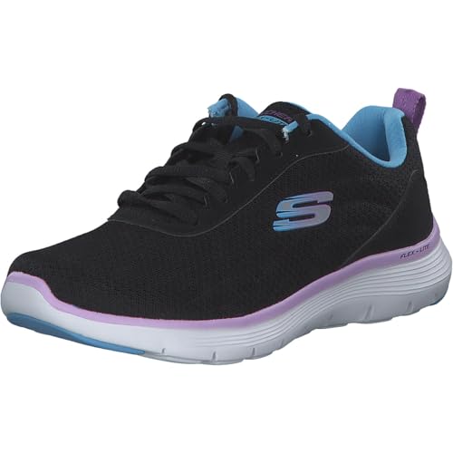 Skechers Flex Appeal 5.0, Zapatillas de Deporte Mujer, Malla de Color Negro, 37 EU