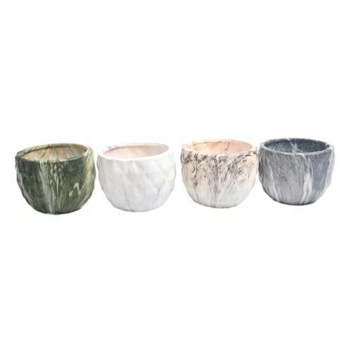 QUXVUIS Durevole Vaso da Fiori in Ceramica Luminoso e Trasparente Traspirante per Piante fioriera succulenta Solida e Durevole