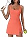 OFEEFAN Womens Athletic Dress Tennis Golf Bodycon Workout Active Skort Casual Graduation Concert Date Outfits Coral M