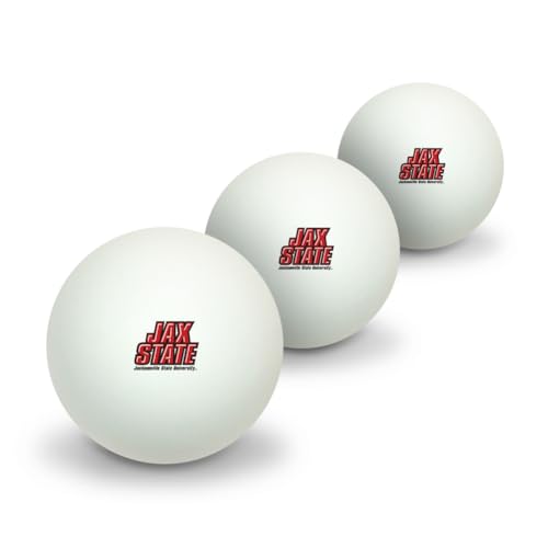 GRAPHICS & MORE Jacksonville State University Primary Logo Novelty Table Tennis Ping Pong Ball 3 Pack