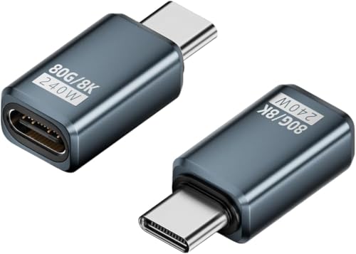Image of Tobo USB C Adapter PD 240W 80Gbps for Thunderbolt 5 /4 /3, Male to Female Extender USB4 2.0 L Shape Connector with 8K@60Hz 120Gbps Video for P-ad, Book, 1-Pack (USB C Extender) (TD-1553CC)