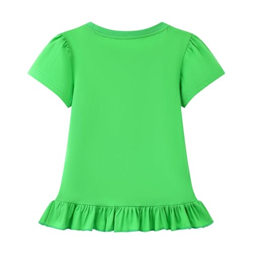 Image of HILEELANG Toddler Girl Easter Outfit Spring Summer Cotton Leggings Pants Tees Shirts Clothing Sets