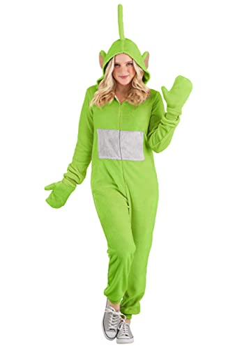 Fun Costumes Teletubbies Dipsy Jumpsuit Costume for Adults with Mitts and Posable Antenna Large