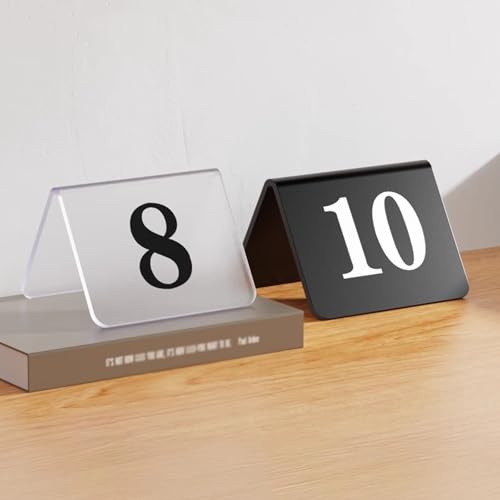 Plaque d'immatriculation de table transparente acrylique pour restaurant - 2