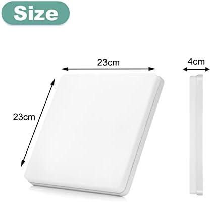 Yafido Ceiling Light 36W LED Ceiling Lights Daylight White Ø23cm Indoor Square Ceiling Lamp for Bedroom Kitchen Hallway Office Dining Room