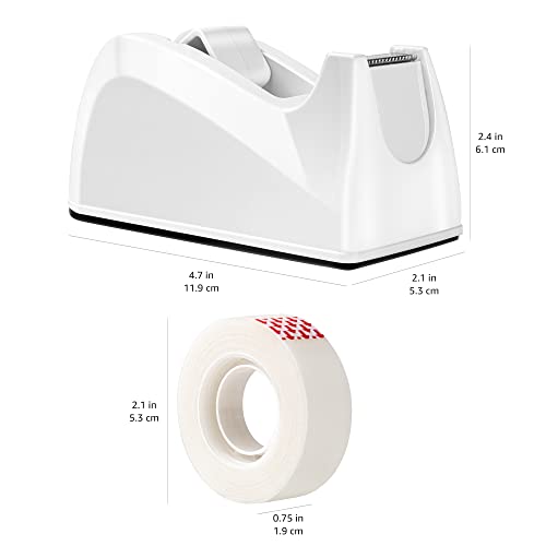 Image of Amazon Basics Tape with Dispenser, 1 inch Core, Clear, 3 /4 inch x 1300 inch (36 yds), Strong & Durable, 16-Count