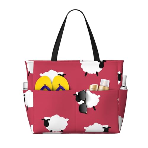 Grand sac de plage mouton mignon pour vos sorties estivales en famille