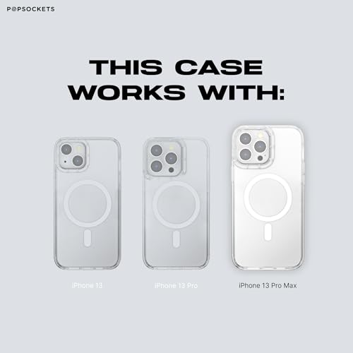 Image of PopSockets iPhone 13 Pro Max Case Compatible with MagSafe, Phone Case for iPhone 13 Pro Max, Wireless Charging Compatible - Mist