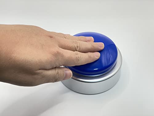 Bejamy Talking Button Alarm Clock For The Blind, Talking Clock For Low Vision, Visual Impairment, Gift Clock For Mother,Father,Seniors,Elderly,Blind People (Silver&Blue) #TOP2