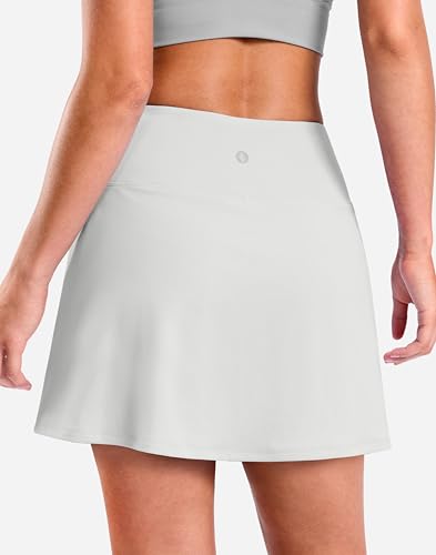 Image of SANTINY 13.5 inch /15 inch Tennis Skirt with 2 Pockets | A Line, High Waisted, Mini Length, Casual, Athletic, Golf, Skorts for Women