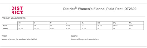 District Threads Juniors Flannel Plaid Pant, XS, New Red2