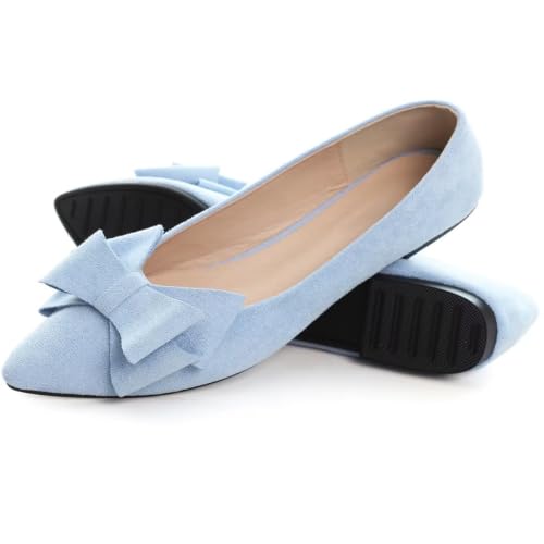Image of TN TANGNEST Women Fashion Bowknot Flats Comfort Pointed Toe Dress Shoes
