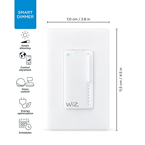 Image of WiZ Connected Dimmer Switch - 2 Pack - Connects to Your Existing Wi-Fi - Makes Any Dimmable Fixture Smart - No Hub Required - White