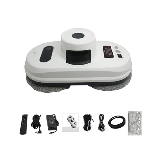 TRDEWR Robot Limpiador De Ventanas, Herramienta Limpieza Automática, Aspirador Vidrio Robótico Eléctrico Anticaída, Electrodoméstico, Control Remoto Inteligente Limpieza Profunda(002 High Suction)
