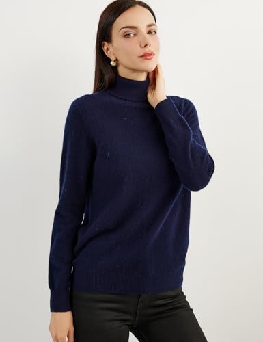 Women's 100% Pure Cashmere Sweater Turtleneck Long Sleeve Warm Soft 2025 Fall Winter Knit Pullover4