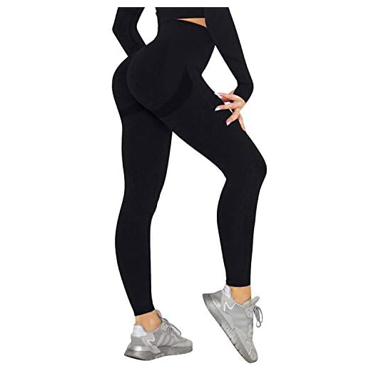 Yutdeng Leggins Deportivos Mujer Push Up Mujer Mallas Pantalones de Yoga de Punto Sin Costuras Mujeres Correr Medias Deportivas Cintura Alta Leggings