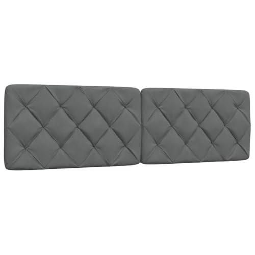 vidaXL Coussin de tête de lit Gris foncé 180 cm Tissu