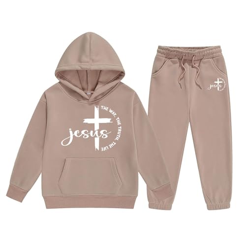 Conjunto de sudadera y pantalón deportivo con estampado de letras para niñas, ropa de dos piezas para invierno # L