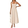 ZESICA Women’s Summer Sleeveless Halter Midi Dress 2026 Off Shoulder High Waist Flowy Formal Wedding Guest Long Dresses