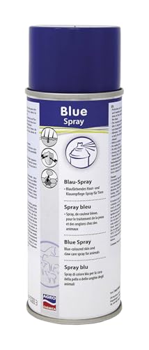 Kerbl Agrochemica Blau-Spray | 400 ml | Schutz und Pflege für stark beanspruchte und empfindliche Hautpartien bei Tieren | Bei Liegestellen an den Gelenken