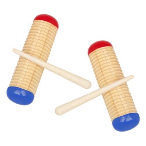 2 Sets Sand Instrument Finger Shakers Wooden Percussion Shaker Accompaniment Instrument for Ukulele Sand Shaker Wooden Maracas Wooden Shaker Hammer Sand Hammer Musical Shaker