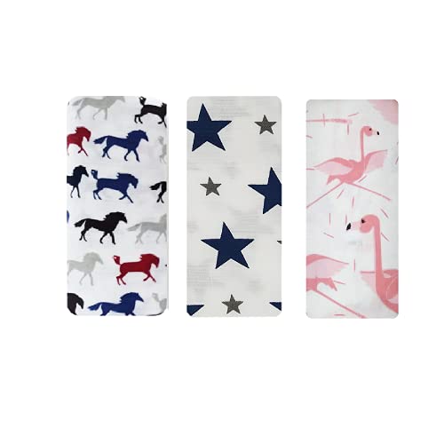 Image of baby blankets newborn 100% Pure Cotton Muslin Baby Swaddle Blanket, Swaddle for Newborn Baby Super Soft Cotton Receiving Wrapper Cloth, Stroller Cover-Pack of 3 with Size 120X100 CM - Finding Memoo