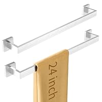 Bathroom Towel Bar,16 Inch Towel Racks for Bathroom Wall Mounted,Stainless Steel Towel Rod Modern Home Decor,Matte Black Towel Holder Bathroom Accessories(2 Pack)