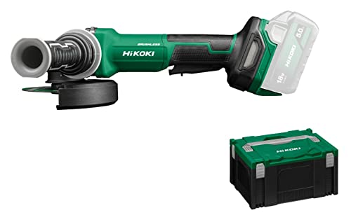 HIKOKI Akku Winkelschleifer G1813DFW2Z (Basic) (18V, 8000 min-1/min Drehzahl, Scheiben-ø: 125mm, Brushless, mit AT Modus, Spindelarrietierung, im HSC III (OHNE Akku und Ladegerät)