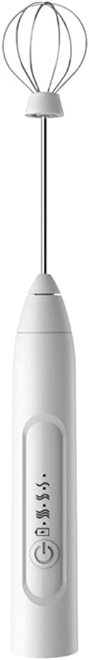USB Electric Whisk Coffee Milk Drink Mixer Mixing Head Whisk Rechargeable (Color : Red Size : As the picture shows) (White As the picture shows)