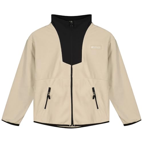 Columbia Youth Sequoia Grove Full Zip Fleece Jacket, Dark Stone/Black, XX-Small