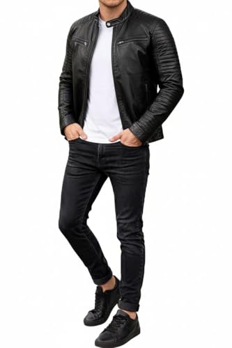 FAPA Lederjacken (Schwarz, 2XL)