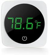 Digital Aquarium Thermometer, Fish Tank Thermometer with LED Disaplay, High Accurate to ±0.9°F fo...