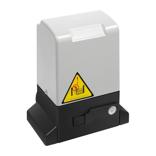 Automatic Sliding Gate Opener 550w Electric Gate Motor for 39.3 feet/Width 2-12mm Slide Gates Up to 2645 pounds, with 2*Remote Controls and 2*Keys, Range: 50m